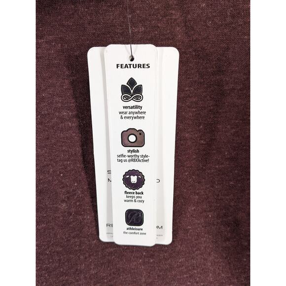 RBX Quarter Zip Hoodie Small Brown Women Cowl Neck Sweatshirt Workout Gym Active - Picture 3 of 9